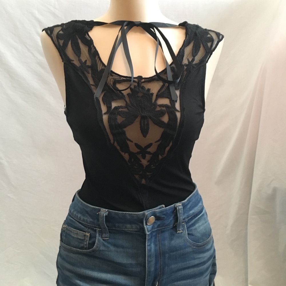 Mesh and Lace Bodysuit